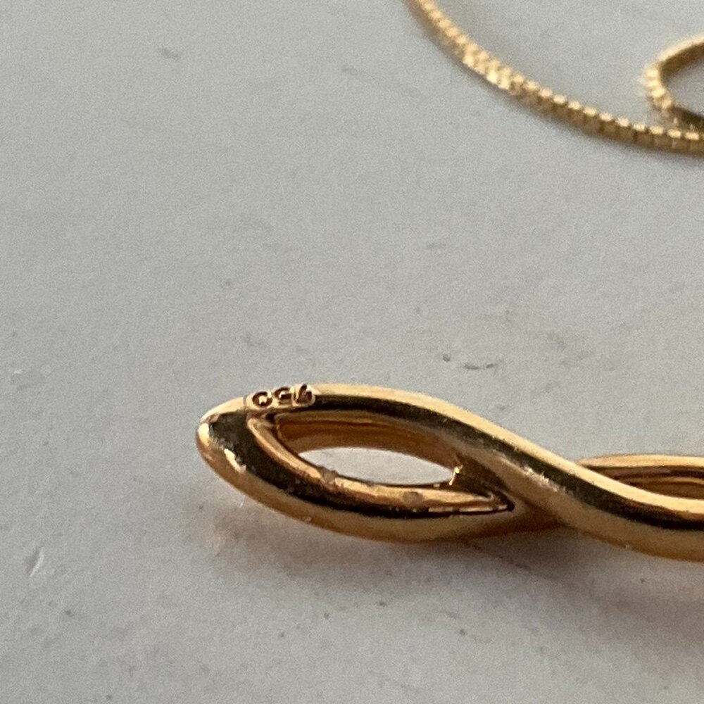 Unique 18k Solid Gold Infinity Cross With Chain N… - image 6